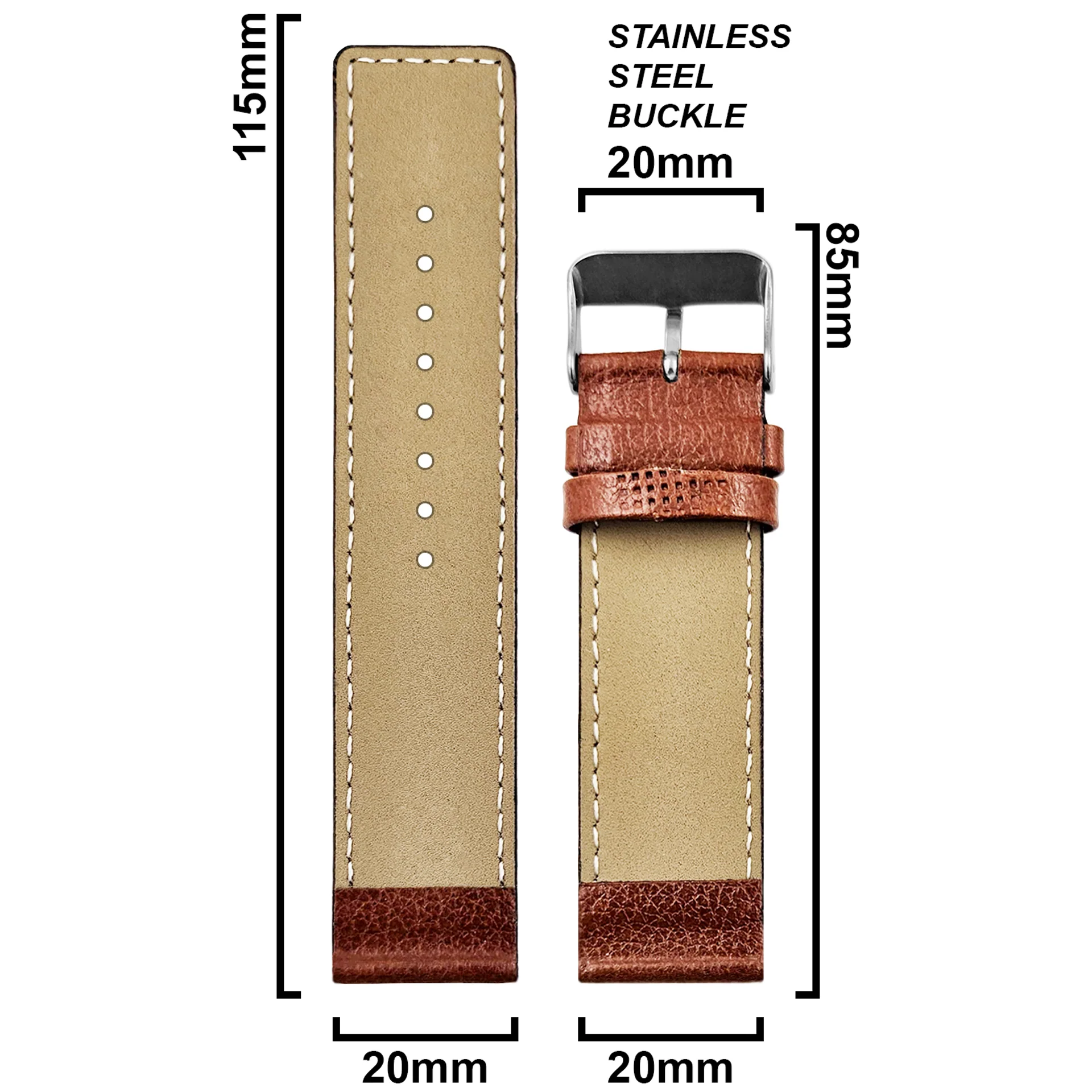 DBLACK [ATOR] PEBBLE DESIGN, THIN LEATHER STRAP - Image 18