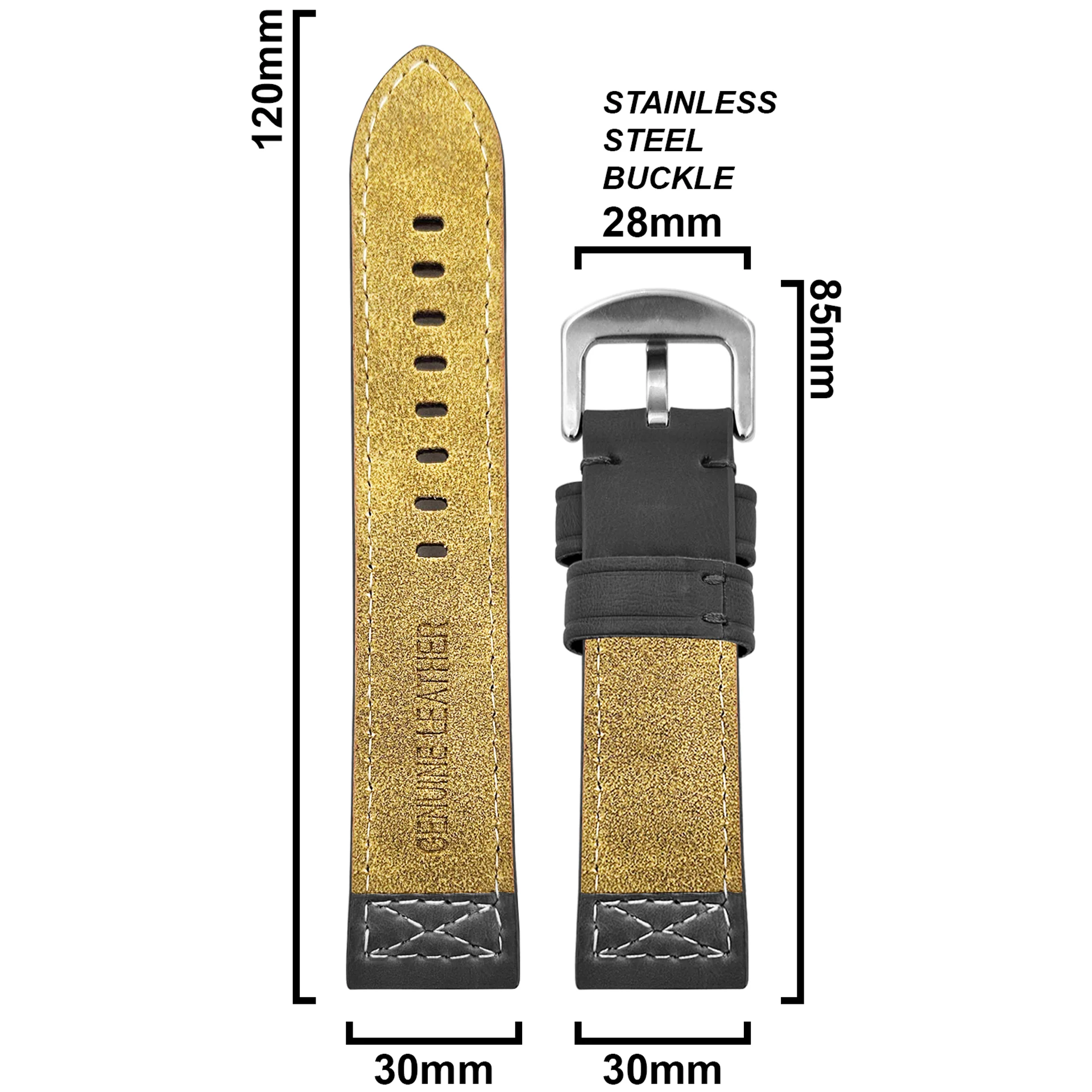 DBLACK [CROXX] THICK STRAP DESIGN, LEATHER STRAP - Image 15