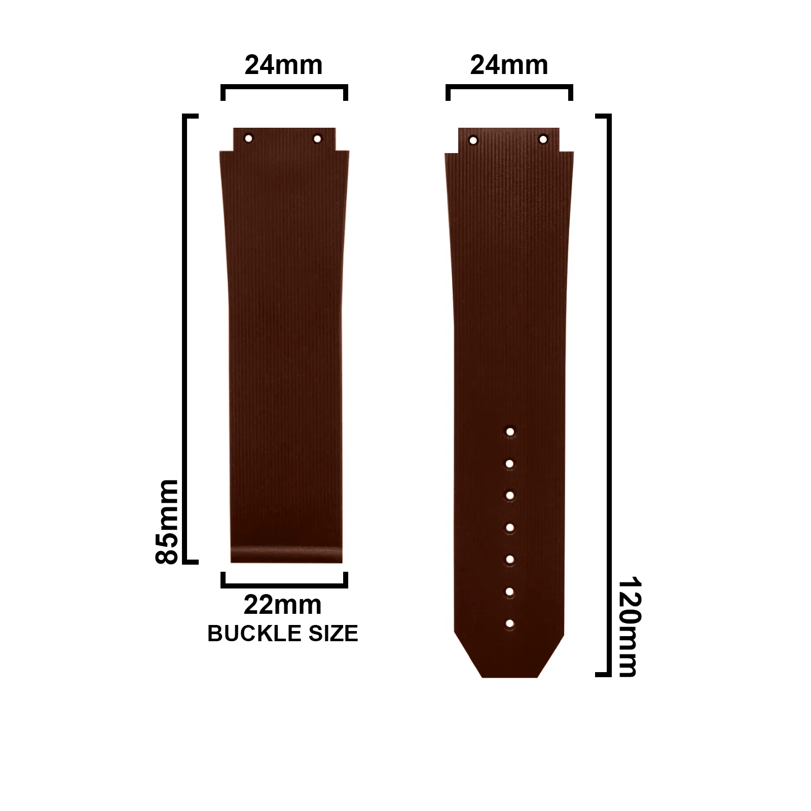 DBLACK [HLS] [DSN2] 25MM LINE DESIGN, RESIN WATCH STRAP // COMPATIBLE WITH "HUBLOT" WATCHES - Image 4
