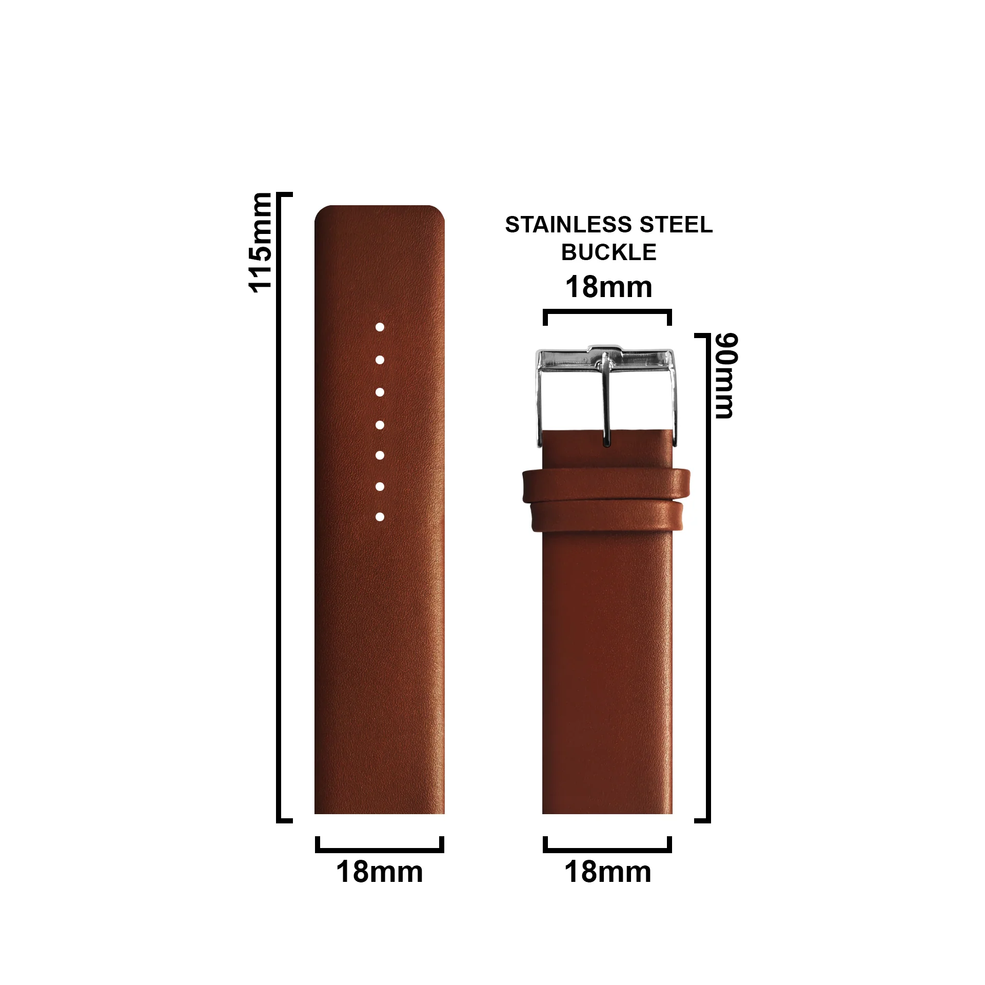 DBLACK [TNDS1] THIN LEATHER STRAP // FOR "TITAN EDGE SLIM" WATCHES - Image 10