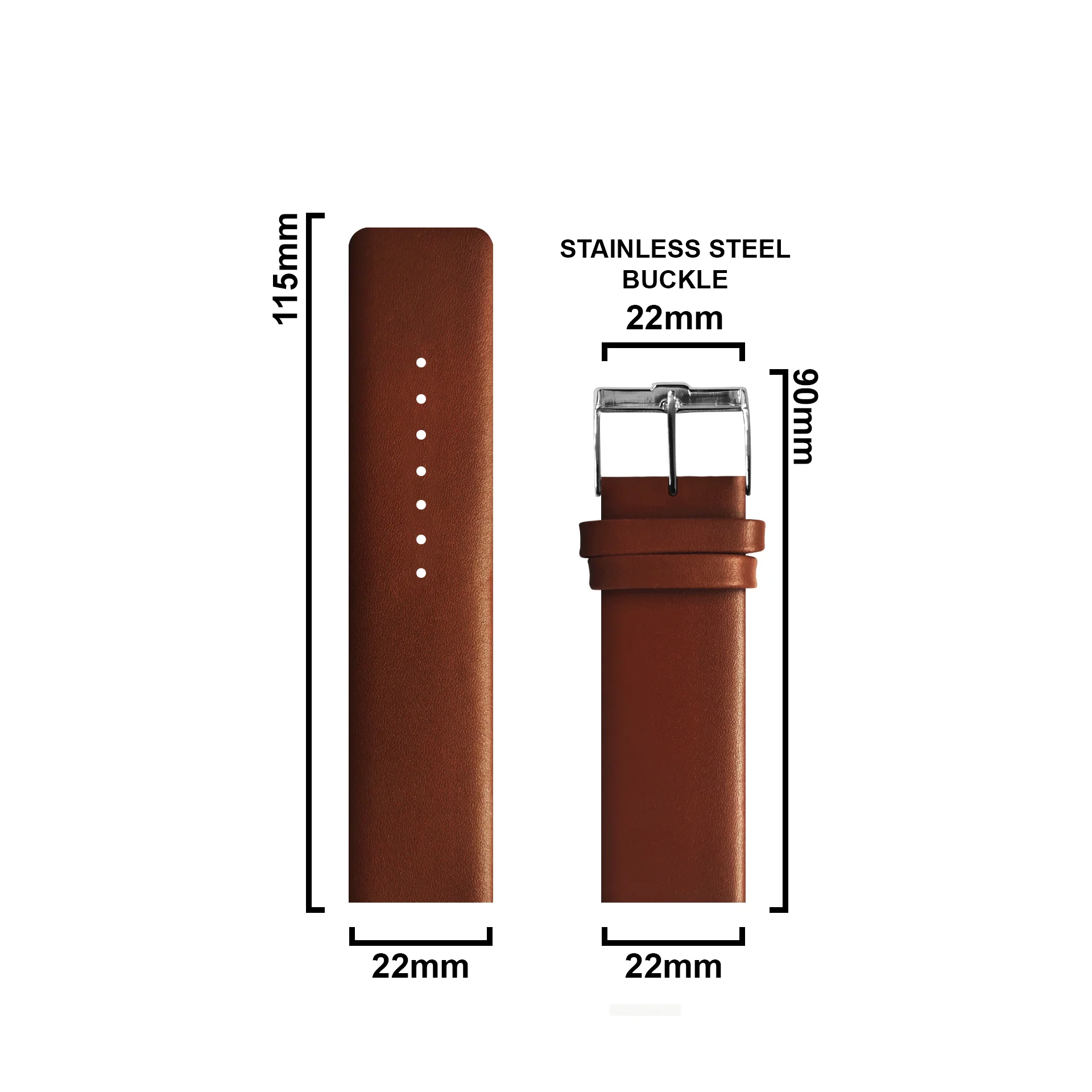 DBLACK [TNDS1] THIN LEATHER STRAP // FOR "TITAN EDGE SLIM" WATCHES - Image 12