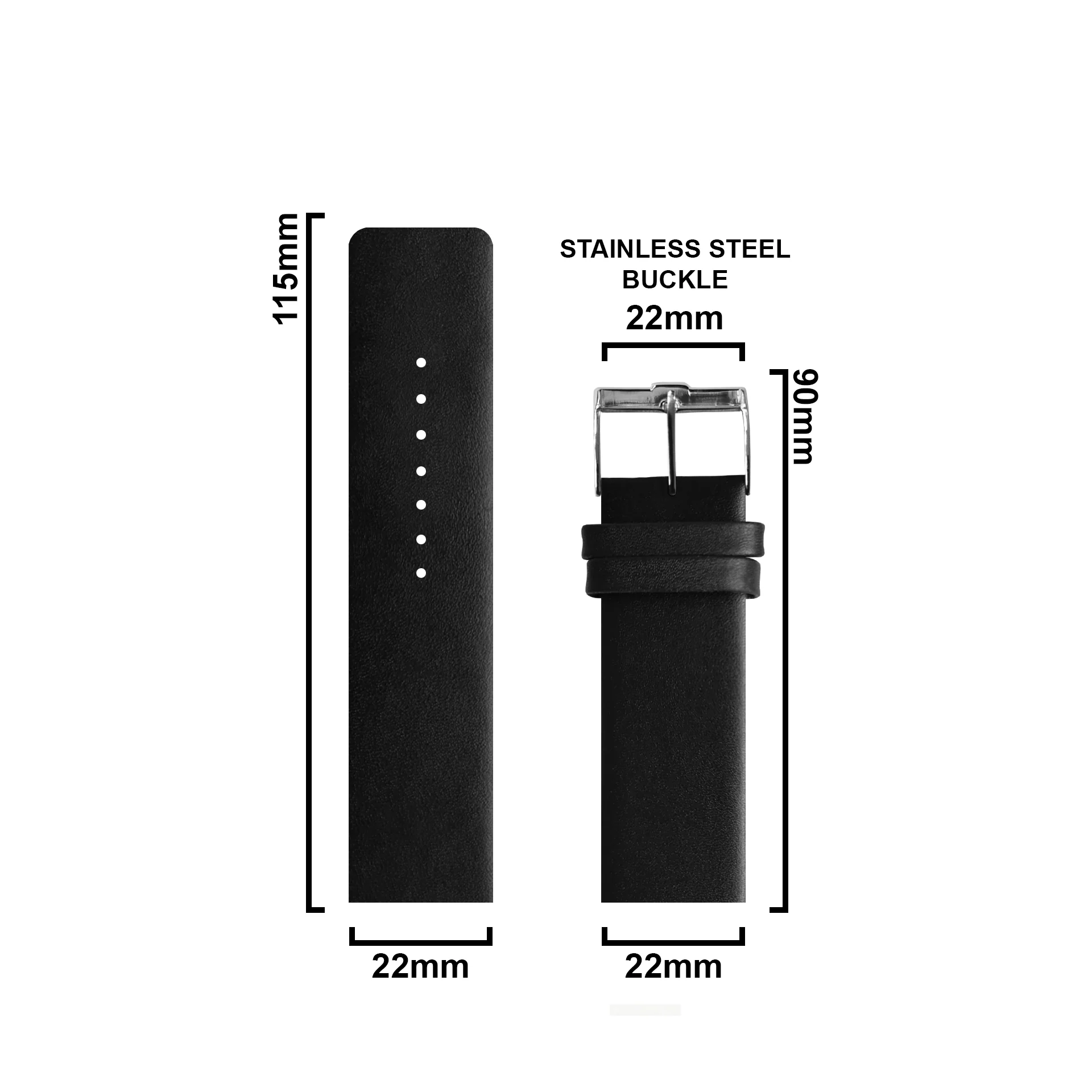 DBLACK [TNDS1] THIN LEATHER STRAP // FOR "TITAN EDGE SLIM" WATCHES - Image 9