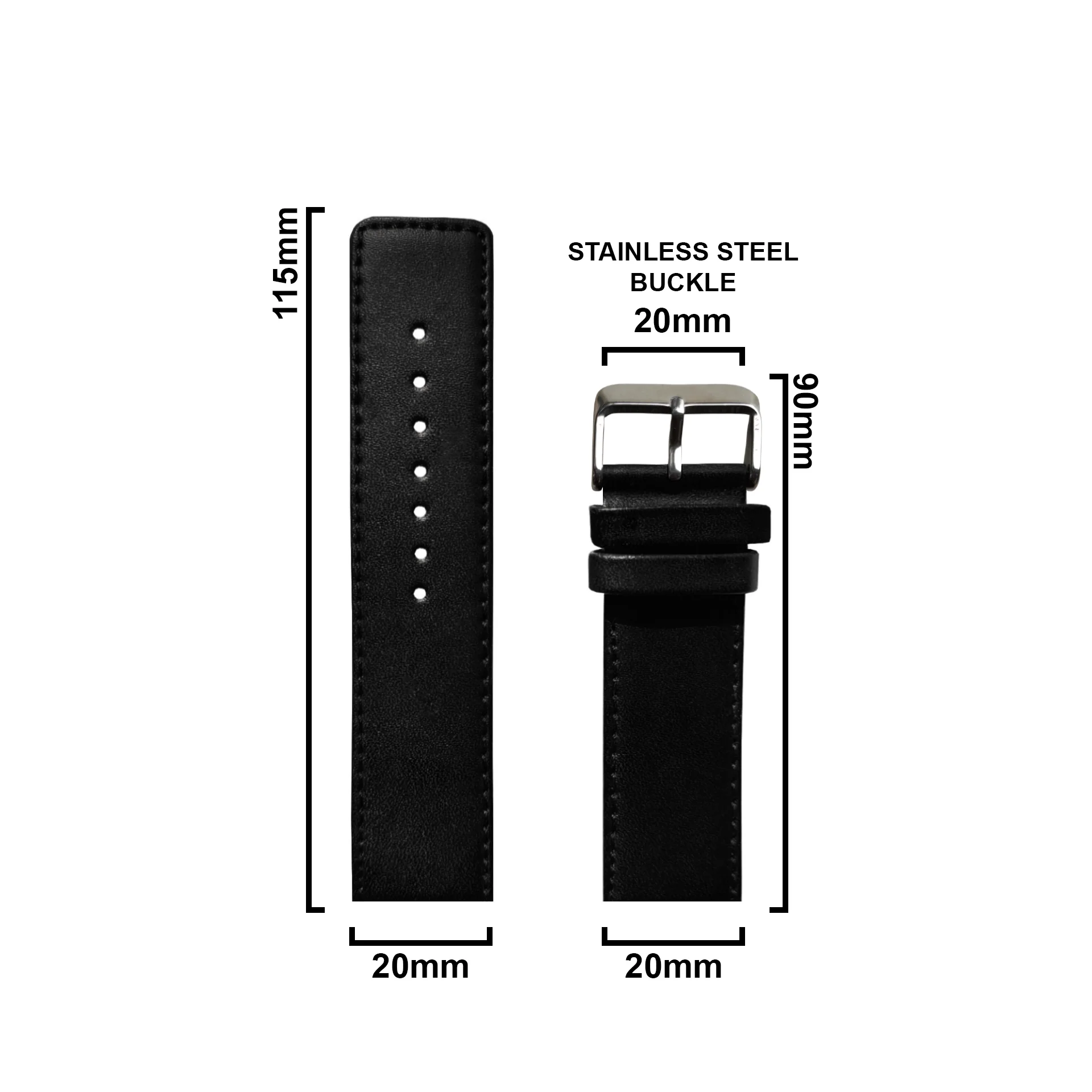 DBLACK [UBOX] LEATHER WATCH STRAP // FOR 20MM, 22MM OR 24MM (CHOOSE YOUR SIZE & COLOR) - Image 6