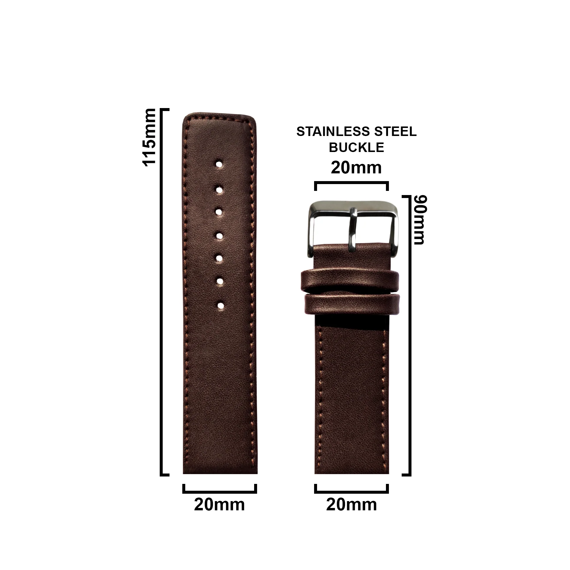 DBLACK [UBOX] LEATHER WATCH STRAP // FOR 20MM, 22MM OR 24MM (CHOOSE YOUR SIZE & COLOR) - Image 9