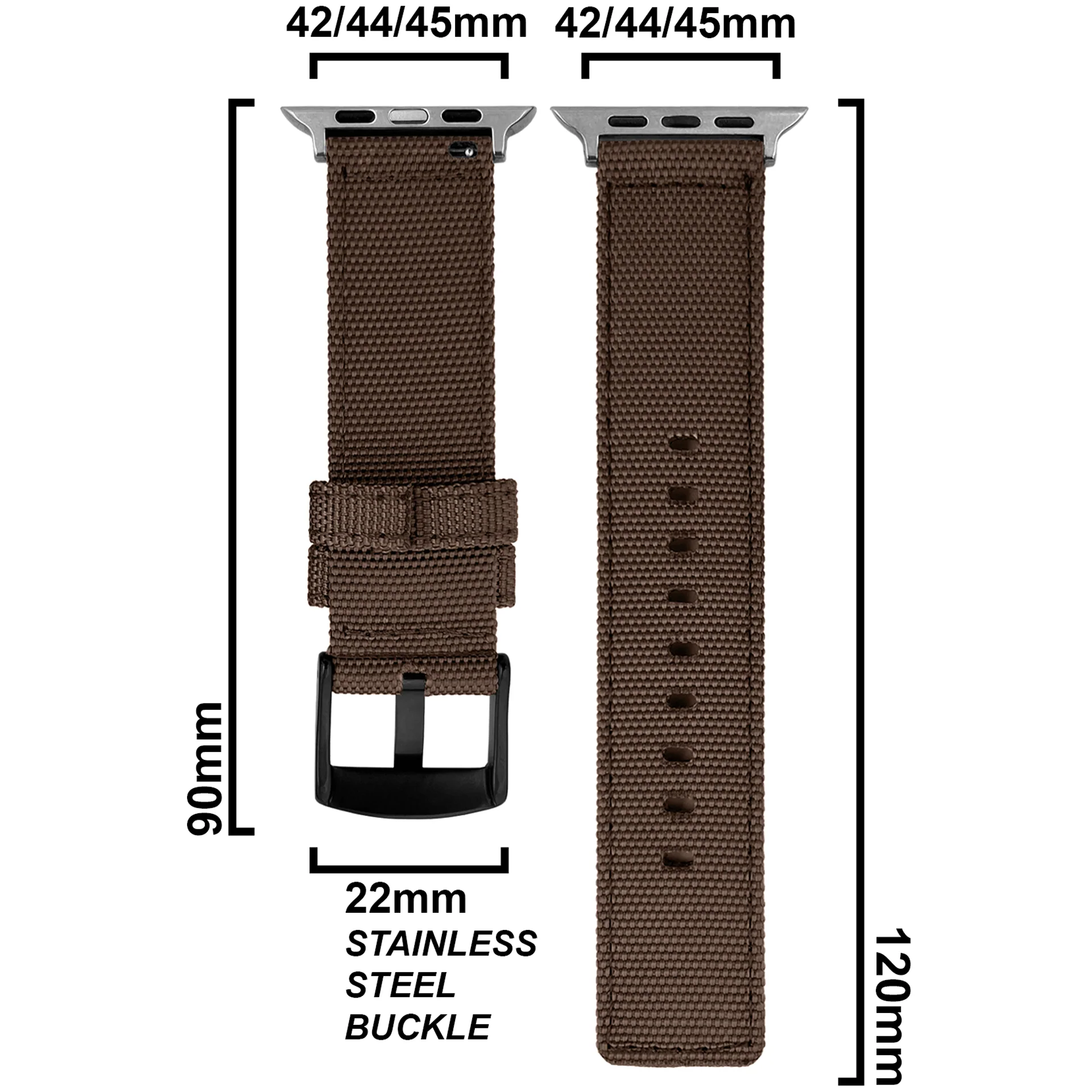DBLACK [WADO] CANVAS DESIGN, NYLON WATCH STRAP // DESIGNED FOR "APPLE" SMARTWATCHES - Image 13