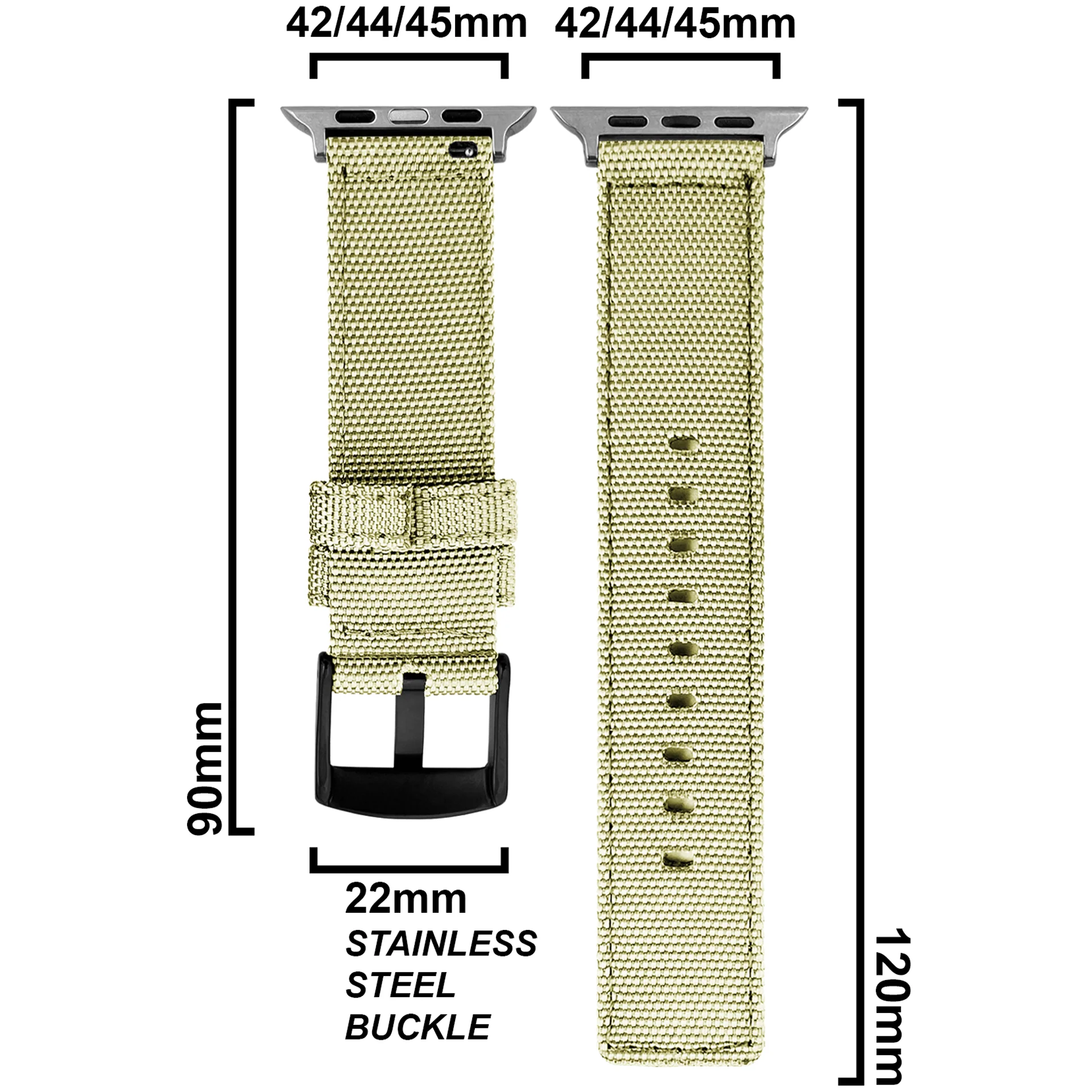DBLACK [WADO] CANVAS DESIGN, NYLON WATCH STRAP // DESIGNED FOR "APPLE" SMARTWATCHES - Image 15