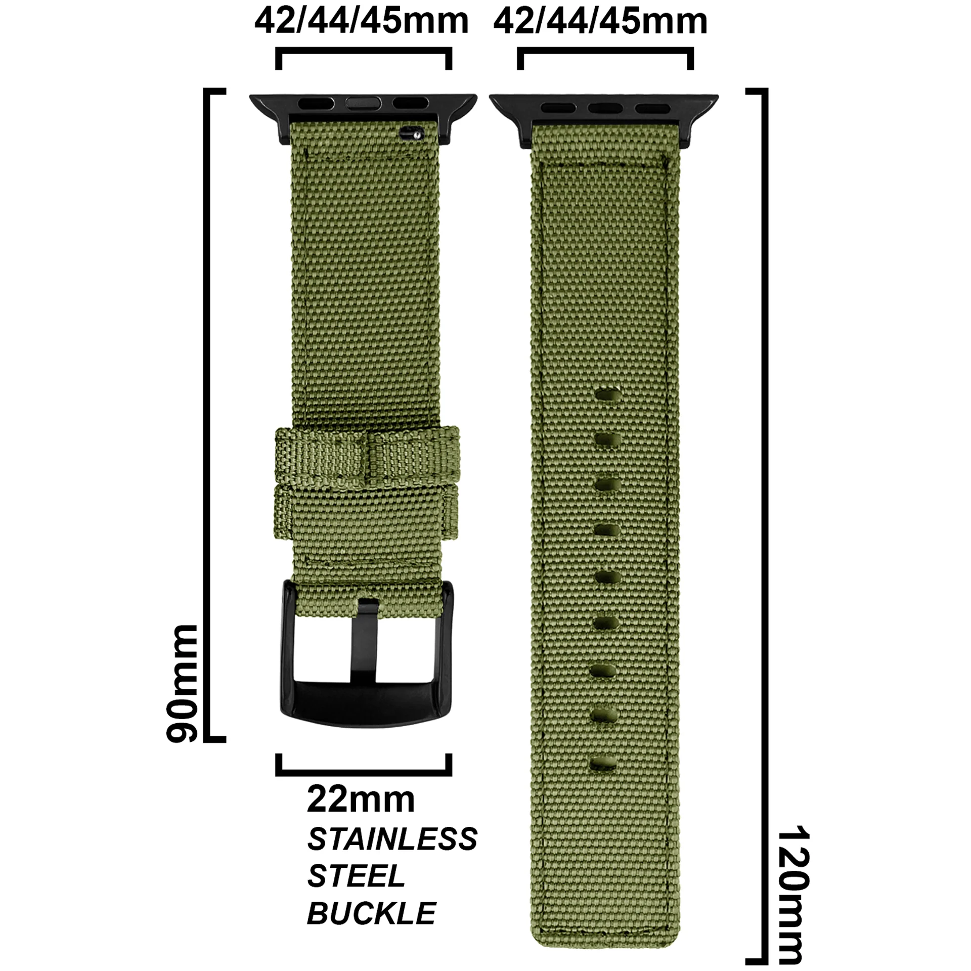 DBLACK [WADO] CANVAS DESIGN, NYLON WATCH STRAP // DESIGNED FOR "APPLE" SMARTWATCHES - Image 16