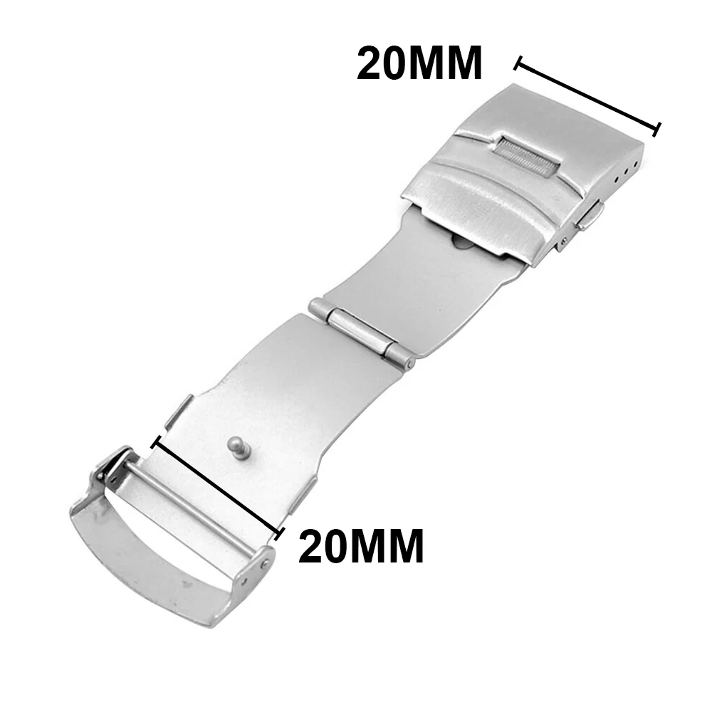 [DRLOCK] BRUSHED STAINLESS STEEL "DOUBLE LOCK CLASP WATCH CHAIN BUCKLE" REPLACEMENT PARTS FOR WATCH CHAIN STRAP - Image 4